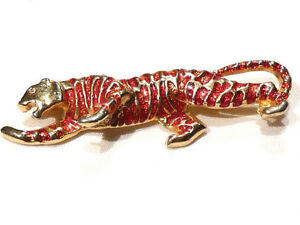 【送料無料】ジュエリー・アクセサリー ビジューアレジドレブロシュティグレエマイレブローチbijou alliage dore broche tigre emaille brooch