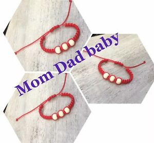 【送料無料】ジュエリー・アクセサリー パパママ??ブレスレットビーズpapa mamma e bimbi ?? bracciali perline in legno red lung protezione fatto a mano