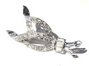 【送料無料】ジュエリー・アクセサリー ビジュアリアジュシルバーブロッシュヌードストラスブローチbijou alliage argente broche noeud strass brooch(4)