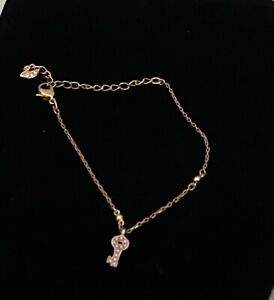 【送料無料】ジュエリー・アクセサリー デリケートゴールドローズスワロフスキーキーブレスレットgenuine delicato oro rosa swarovski bracciale chiave