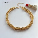 【送料無料】ジュエリー・アクセサリー コリアーコートドレメイルチェインエンラセメタルブリランシンプルレトロcollier court dore maille c...