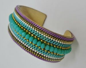 【送料無料】ジュエリー・アクセサリー ブレスレットスレーブビーズヴィンテージbracciale donna schiava semirigido colorato perline verdi vintage allegro