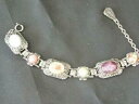 【送料無料】ジュエリー・アクセサリー ヴィンテージスコティッシュグラスアゲートペブルブレスレットvintage scottish glass agate pebble bracelet