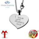 【送料無料】ジュエリー・アクセサリー フレアハートペンダントphoto engraved flared heart pendant free engraving and uk postage