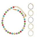 【送料無料】ジュエリー・アクセサリー スワロフスキークリスタルゴールドメッキムトリテニスブレスレットmutli coloured tennis bracelet made with swarovski crystals gold plated