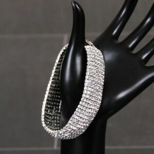 【送料無料】ジュエリー・アクセサリー シルバージュエリーラインストーンノーブルウーマングラマーブレスレットnobile donna glamour bracciale con strass bigiotteria argento