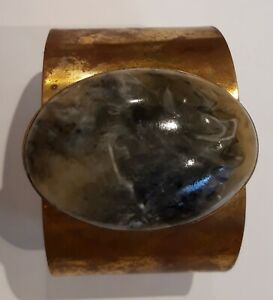【送料無料】ジュエリー・アクセサリー レアヴィンテージハンドメイドブラスホーンブレスレットrare vintage hand made bracciale in corno in ottone