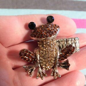 【送料無料】ジュエリー・アクセサリー カエルリングanello doro di cristallo frog estensibile in lega dargento wow diversi