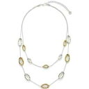 【送料無料】ジュエリー アクセサリー チェーンオープンネックレスチャームジュエリーbellissima catenina a strati con aperto collana girocollo ovale charms bigiotteria