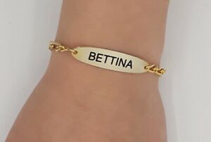 【送料無料】ジュエリー・アクセサリー ノーブルベッティーナゴールドメッキブレスレットネームブレスレットnobile bracciale bettina placcato oro nome bracciale regalo