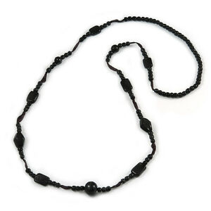 【送料無料】ジュエリー・アクセサリー ロングブラックセラミックパールロープネックレスlungo nero ceramica perlina corda collana 120cm lunga