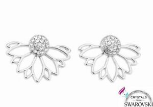 【送料無料】ジュエリー・アクセサリー リバーシブルクリスタルスワロフスキーライトシルバーイヤリン..