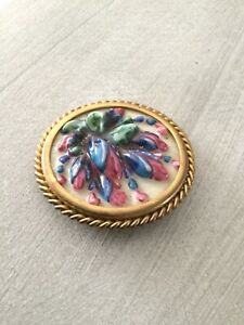 ̵ۥ奨꡼꡼ ֥⡼ơȥ쥹ܥ󥨥åȥ󥨥⡼ɥ⡼ɥ⡼sublime broche limoge vintage tres bon etat en emaux de limoges signe