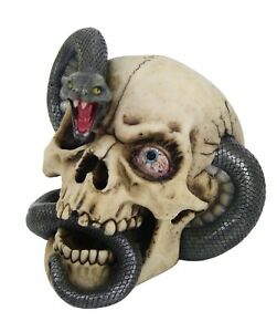 【送料無料】ジュエリー・アクセサリー ヘビteschio grande con serpente intrecciato cm20x 15 teschi