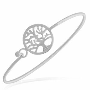 【送料無料】ジュエリー・アクセサリー シルバースターリングクラシックライフツリーチャームスティフブレスレット925 argento sterling albero della vita classico charm bracciale rigido