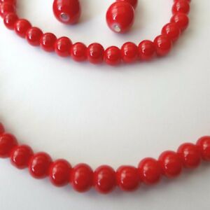 【送料無料】ジュエリー・アクセサリー パーレブレスレットネックレスイヤリングシルバーカラーレッドコーラルパールparure collana bracciale orecchini colore argento perle corallo rosso 7 mm 22 q