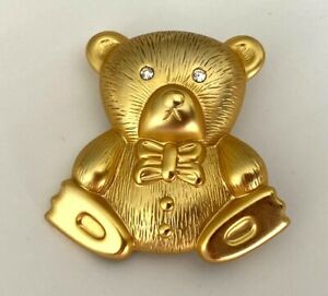 【送料無料】ジュエリー・アクセサリー ブローチウルスアワソンヌーヌールテディベアドレユーストラスノイフbroche ours ourson nounours teddy bear dore yeux strass neuf 3,8cm