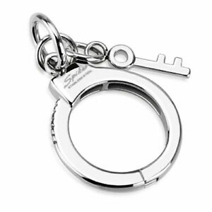 【送料無料】ジュエリー・アクセサリー ステンレススチールペンダントシルバーキーペンダントciondolo manette con chiave argento in acciaio inox donna uomo pendant