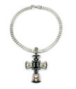 【送料無料】ジュエリー・アクセサリー コリアーコートアルジャンテペンダンティフグロスクロワノワールチェーンラージcollier court argente pe...