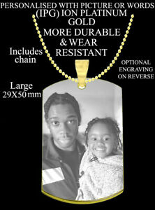 【送料無料】ジュエリー・アクセサリー カスタムゴールドチェーンプレートペンダントoro personalizzati ipg placcato ciondolo foto con qualsiasi immagineparole con catena(4)