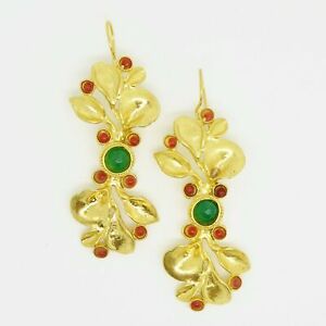 ̵ۥ奨꡼꡼ 饹åɥȥ󥰥ߥץ쥷㥹ॹȡϥɥᥤɥޥorecchini agata aylasplaccato oro semi preziosi gemstonehandmade in ottoman