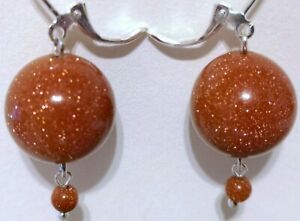【送料無料】ジュエリー・アクセサリー ゴージャスビッグゴールドサンドストーンイヤリングgorgeous big 16mm quality natural gold sandstone gemstone earrings