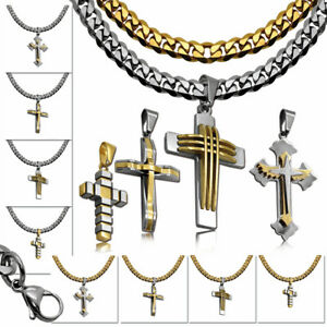 【送料無料】ジュエリー・アクセサリー ペンダントステンレスチェーンチェーンタンクcroce crocifisso ciondolo golden prima dargento uomo in acciaio inox anelli catena catena carro armat