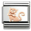 【送料無料】ジュエリー・アクセサリー ローズゴールドチャーム genuine nomination 9kt rose gold cat charm