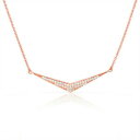 【送料無料】ジュエリー・アクセサリー ローズシルバースターリングカラーホワイトゴールドクリスタルバーネックレスrosa argento sterling color oro bianco cristalli cz obliqua barretta collana