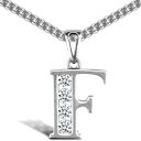 【送料無料】ジュエリー・アクセサリー ジュエルコロンドンシルバージルコーネキュービックアイデンティティペンダントjewelco london argento zircone cubico identita ciondolo con iniziale f 457cm(4)