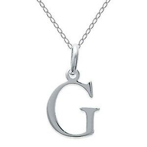 ジュエリー・アクセサリー コリアーイニシャルレトレエンアージェントアイデカドーcollier initiale lettre g en argent 925 longueur 45cm ou 50cm idee cadeau