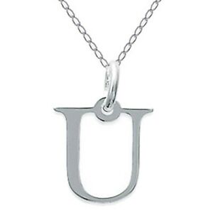 ジュエリー・アクセサリー コリアーイニシャルレトレエンアージェントアイデカドーcollier initiale lettre u en argent 925 longueur 45cm ou 50cm idee cadeau