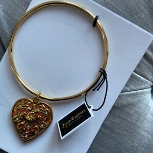 【送料無料】ジュエリー・アクセサリー ブランドジューシークチュールゴールドハートブレスレットチャームnuovo di zecca juicy couture oro cuore bracciale con charm
