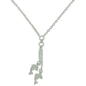 ̵ۥ奨꡼꡼ С󥰥ͥå쥹֥ɥåץڥtoc 925 argento sterling 406cm collana con doppio delfino pendente a goccia