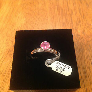 【送料無料】ジュエリー・アクセサリー シルバースターリングピンクジルコニリングサイズ£ブランドargento sterling rosa zirconi anello taglia l £ 36 nuovissimi