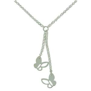 ̵ۥ奨꡼꡼ 󥰥С֥Хե饤ͥå쥹ɥåץڥtoc 925 argento sterling 406cm collana con doppio farfalla pendente a goccia