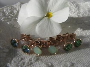 hokushinの【送料無料】ジュエリー・アクセサリー クエストキクドイヤリングボタンローズゴールドベーシックorecchini qudo bottone 5mm oro rosa con swarovski elementsmolti colori basic｜アングル2