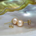 【送料無料】ジュエリー・アクセサリー ?クラシックライトピンクパールゴールドボタンイヤリング? classico 8mm sc perle rosa chiaro orecchini a bottone ygf 14k oro 585