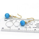 【送料無料】ジュエリー・アクセサリー ?ボールパールターコイズイヤリングホワイトゴールド? colorato 8mm a sfera sc perle orecchini turchese amp; bianco ygf 14k oro 585