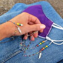 【送料無料】ジュエリー・アクセサリー セットブレスレットチェーンマスクマエストレset bracciale e catenella x mascherina regalo per ragazza, donna regalo maestre