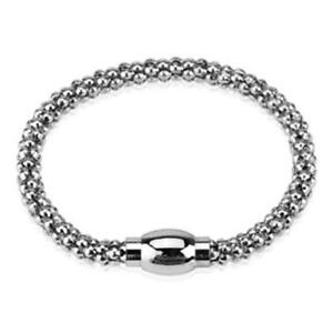 【送料無料】ジュエリー・アクセサリー ステンレスブレスレットaf bracciale argento in acciaio inox hollow bubble lunghezza 210 mm di larghezza 6mm