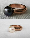 【送料無料】ジュエリー・アクセサリー パールリングゴールドローズステンレスサイズ10mm coltivate perle anello oro rosa acciaio inox misure 59 bianco o nero