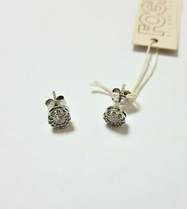 【送料無料】ジュエリー・アクセサリー フォギシルバーライトステッチイヤリングジルコンfogi orecchini punti luce in argento e zirconi bbo711c