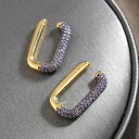 yzWG[EANZT[ u[NhINbvAm[oCIbgvPboucles doreilles clip cartilage anneau rectangle cz violet plaque or 18k g11 c