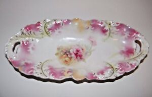 【送料無料】キッチン用品・食器・調理器具・陶器　希少プロイセンモールドローズフローラルパターンセ..