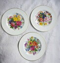 yzLb`piEHEE@Be[WCEX^[t[Lrlbgubhv[gBԍ̃ZbgVintage Royal Worcester Floral Cabinet/Bread Plates. Set Of 3.Numbers 10, 37, 39