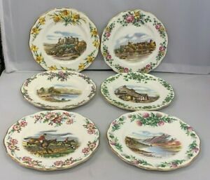 ̵ۥåʡĴƫ̤ѥ륢СȥܡŪʱѹβΤΥåȥץ졼Set of 6 UNUSED Royal Albert Bone China Traditional British Songs 6.25 Plates