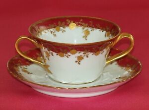 【送料無料】キッチン用品・食器・調理器具・陶器　ハビランド・リモージュ・ブイヨンカップソーサーセットゴールドHAVILAND LIMOGES BOUILLON Cup/Saucer SET GOLD