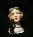 【送料無料】キッチン用品・食器・調理器具・陶器 ヴィンテージ女性ヘッド花瓶vintage lady head vase