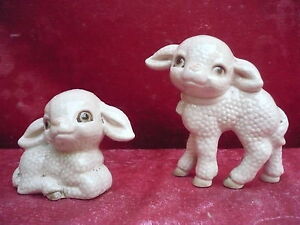 【送料無料】キッチン用品・食器・調理器具・陶器　美しい、古い磁器の置物羊子羊2 Beautiful, old Porcelain Figurines __ Sheep __ Lambs __Goebel__